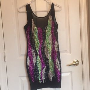 Lipsy London Multicolor Sequin Dress
